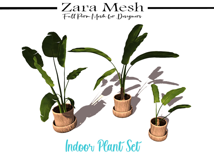 Second Life Marketplace Zara Mesh Plants Indoor Plant Set FULL
